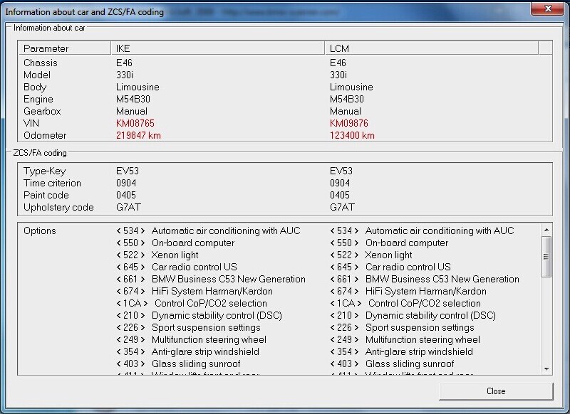 DIY coding a used BMW LCM with BMW V1.4.0 PASoft scanner