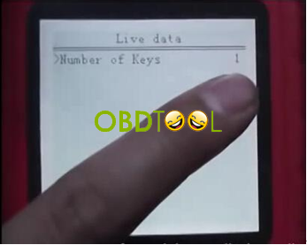 Via Live data Number of keys