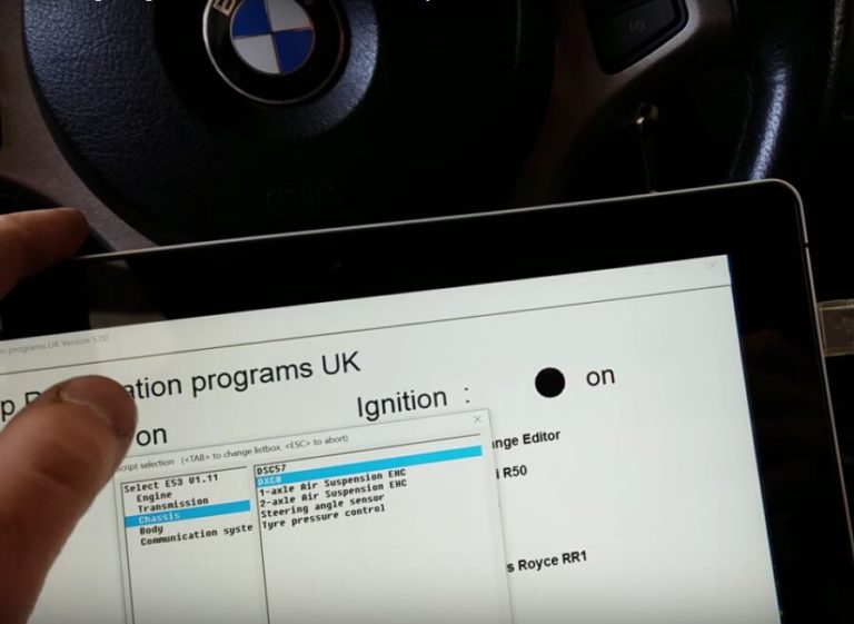 Easy BMW X5 E53 Steering Angle Calibration by INPA K+DCAN Cable