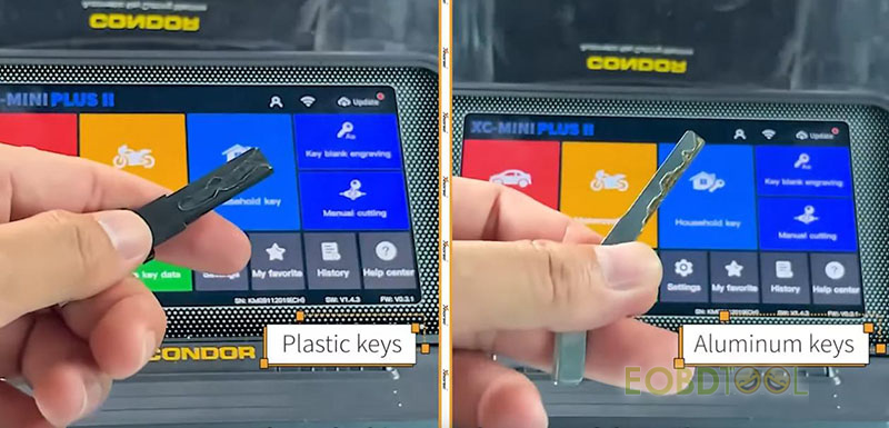 Decode Aluminum/plastic key