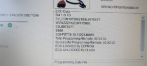 foxflash unlock vag simos pcr2.1 via obd bench 1