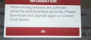 launch x431 tool disaccording serial no solution 1