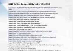 lonsdor k518 pro vehicle support list