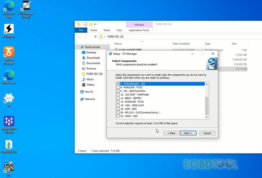 how to install ford ids v130 for vxdiag scanner 5