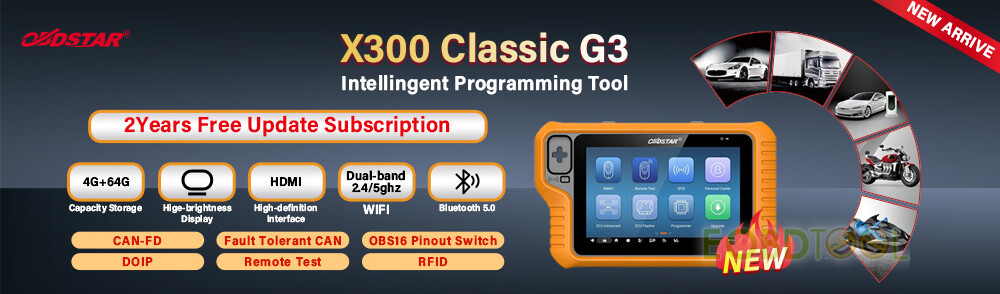 OBDSTAR X300 Classic G3 Key Programmer