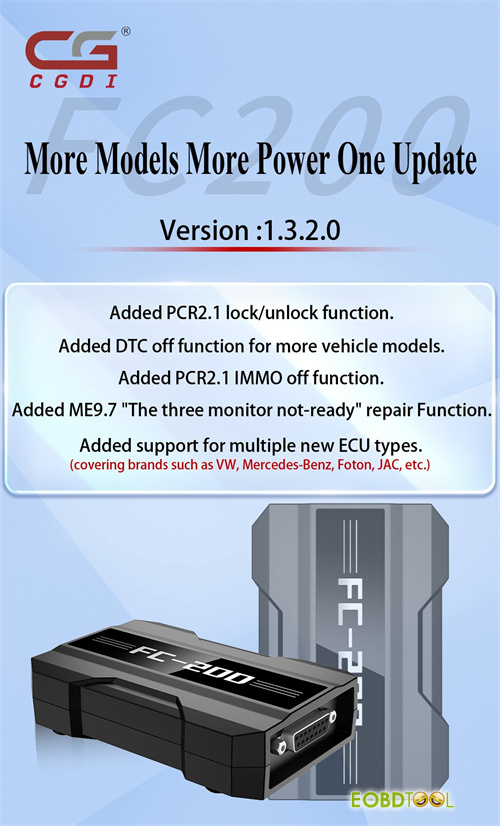 CGDI FC200 V1.3.2.0 update