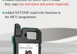 CGDI K2 unlock BMW BDC3 blade key copy function