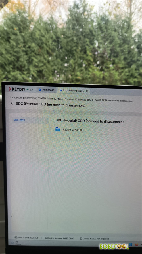 KEYDIY KD X4 Lost BMW G20 Option after Firmware Upgrade Solution 1