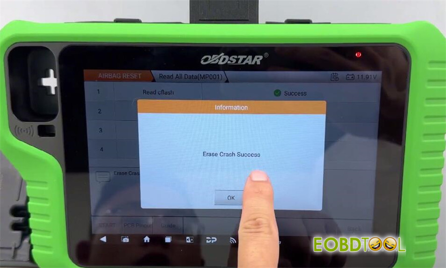 obdstar g3 reset tesla airbag by boot 16