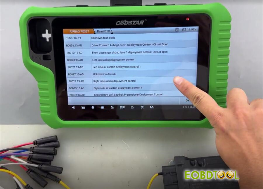 obdstar g3 reset tesla airbag by boot 19