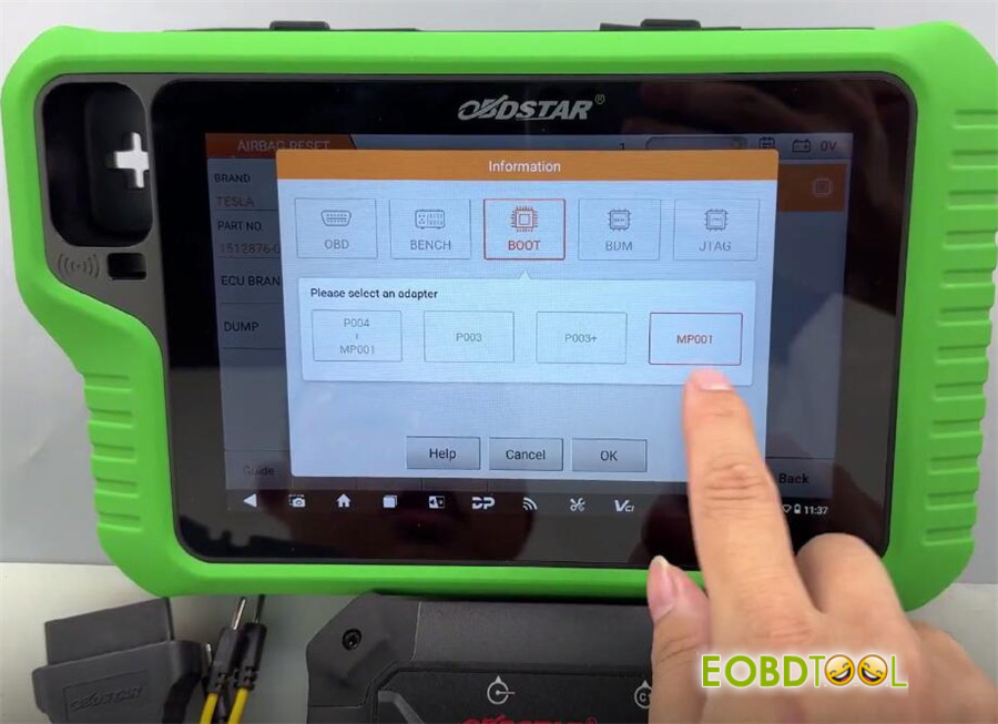 obdstar g3 reset tesla airbag by boot 3