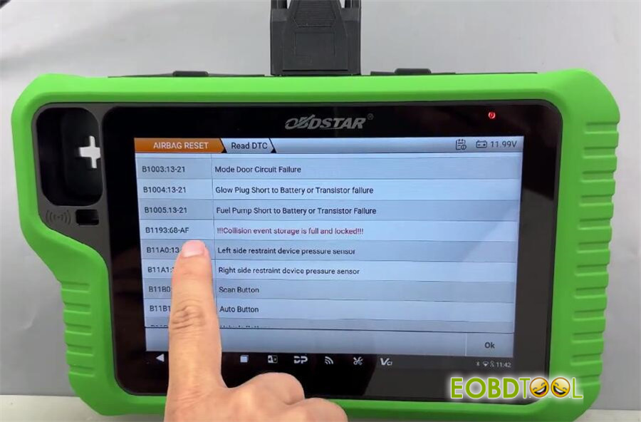 obdstar g3 reset tesla airbag by boot 7