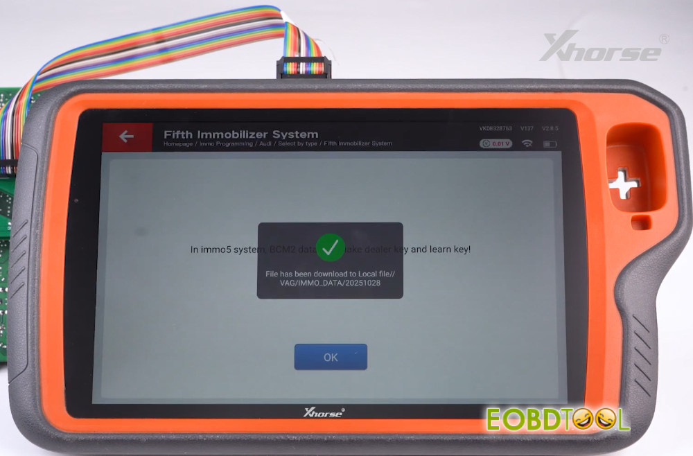 xhorse bcm2 solder free adapter read immo data 13