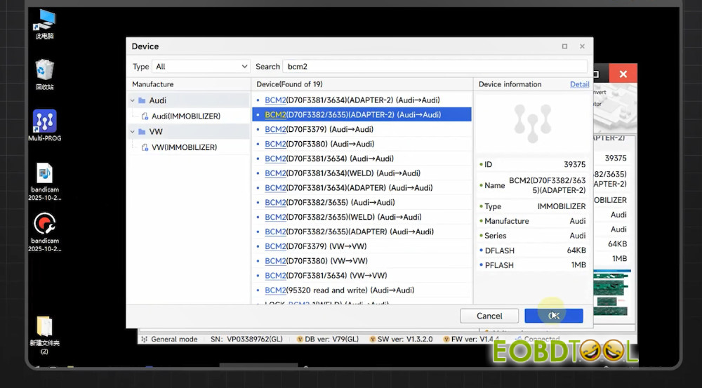 xhorse bcm2 solder free adapter read immo data 15