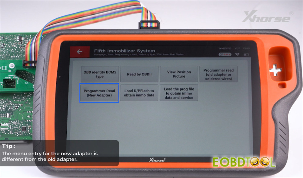 xhorse bcm2 solder free adapter read immo data 7