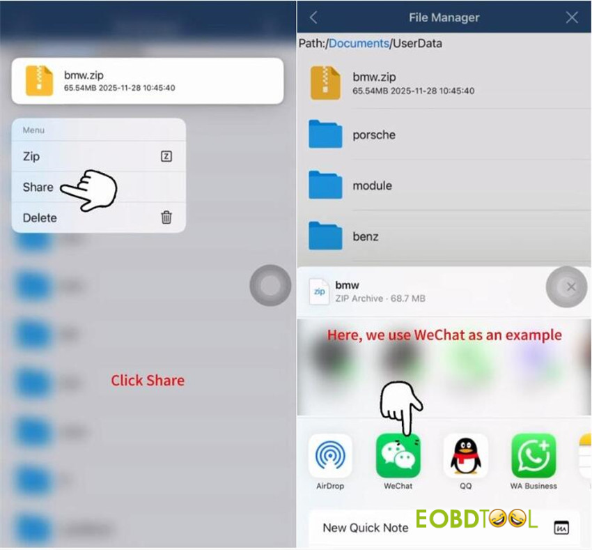 export yanhua acdp2 folder on android and ios 10