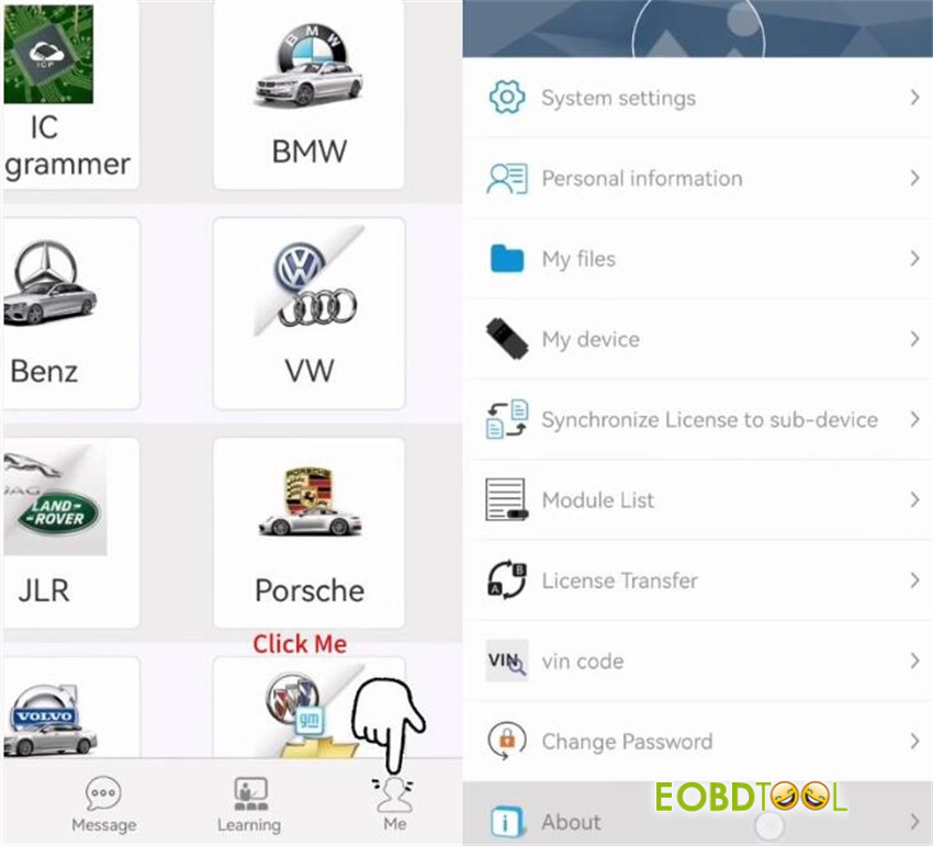 export yanhua acdp2 folder on android and ios 2