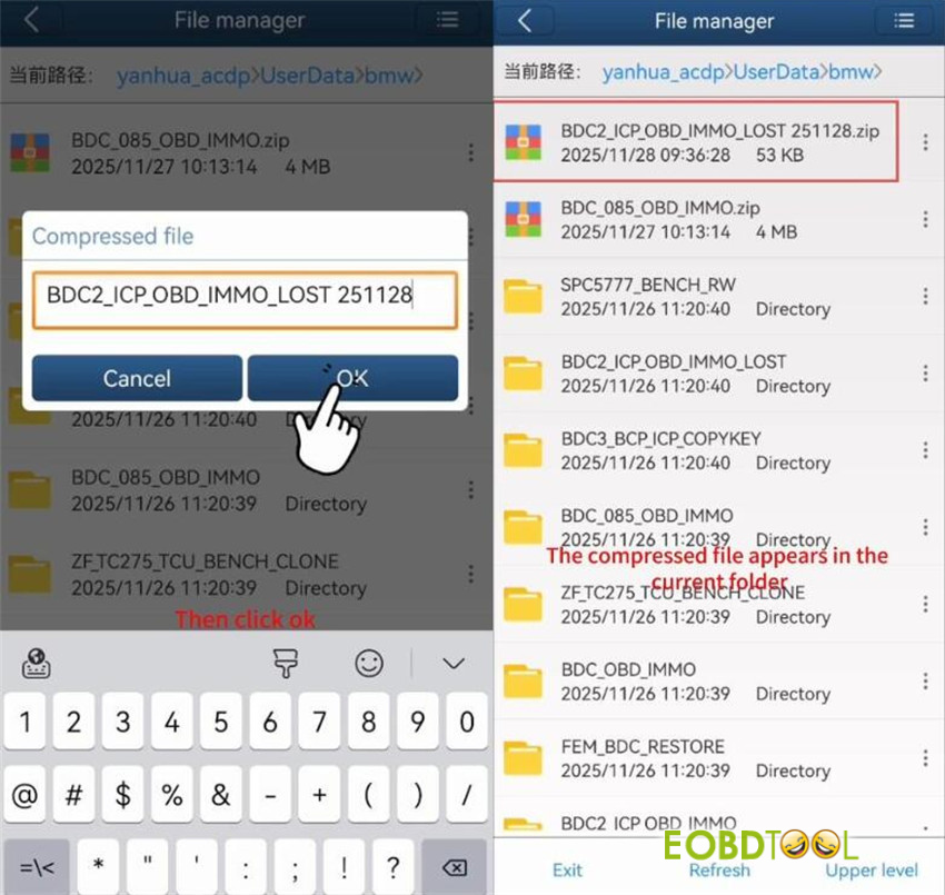 export yanhua acdp2 folder on android and ios 5
