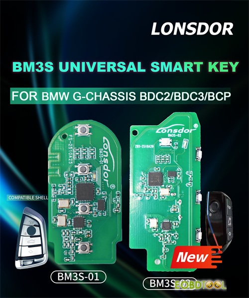 lonsdor k518 pro add bmw bdc2 bdc3 bcp smart key 3