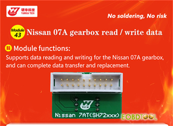 yanhua module 43 for nissan 07a gearbox read write 1