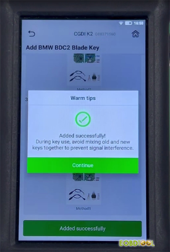 cgdi k2 add bmw bdc2 blade key 11