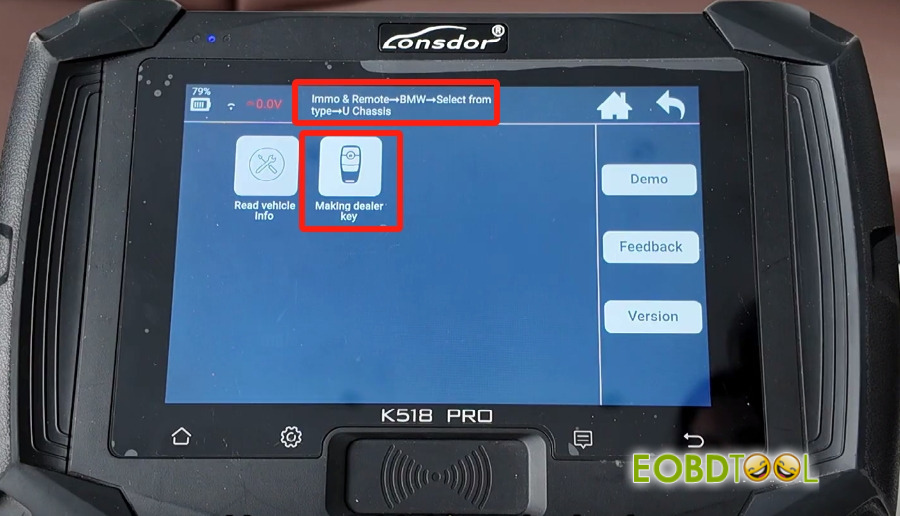 lonsdor k518 pro program 2025 bmw x3 uwb key 1