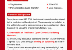 OBDSTAR update MB FBS3 FBS4 TCM OBD Bench Virginzation
