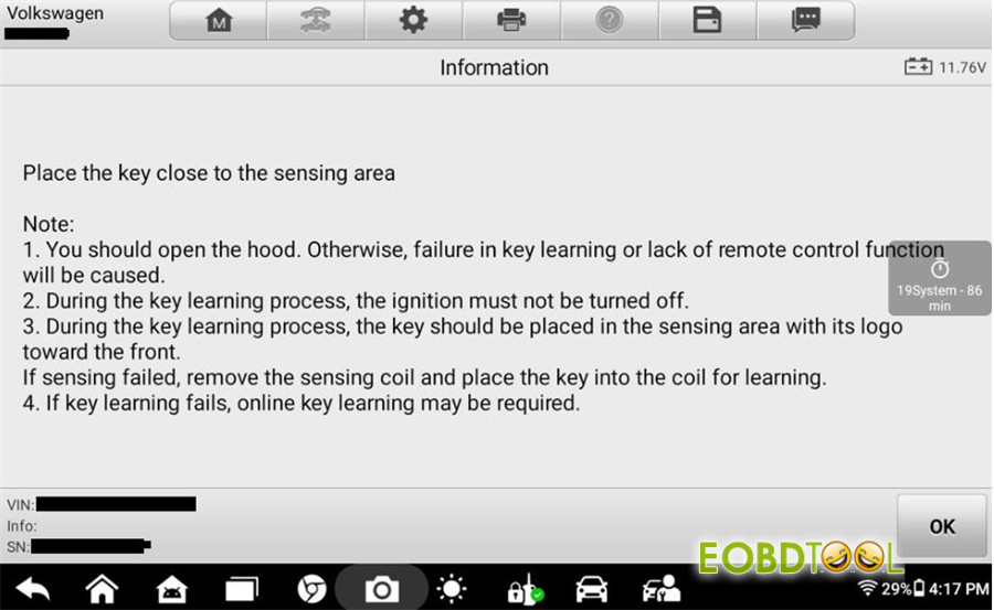 autel im508 im608 add vag mqb49 5c 5d key 17
