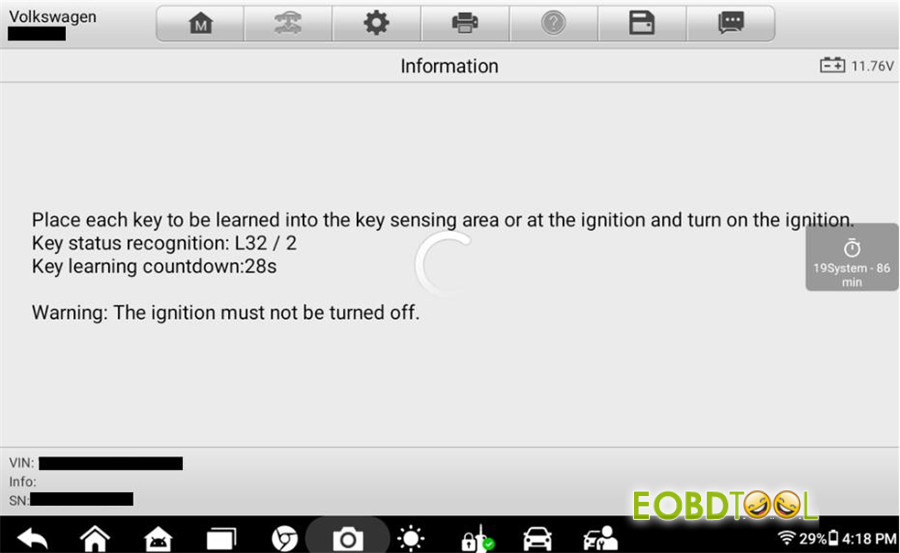 autel im508 im608 add vag mqb49 5c 5d key 18