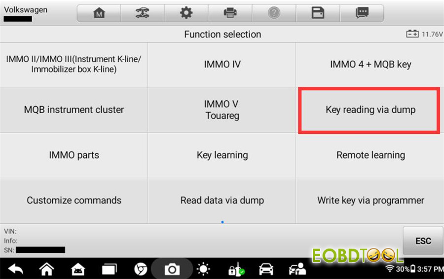 autel im508 im608 add vag mqb49 5c 5d key 3