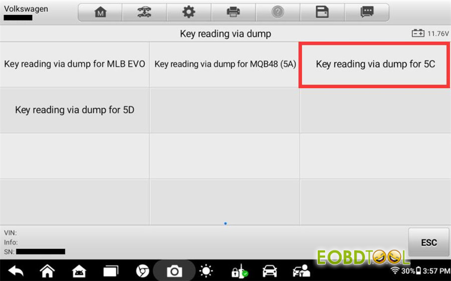 autel im508 im608 add vag mqb49 5c 5d key 4