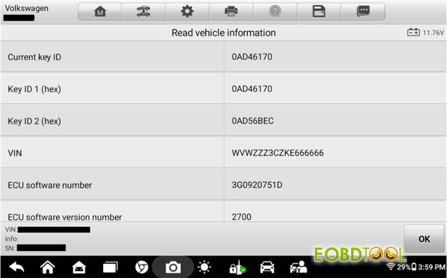 autel im508 im608 add vag mqb49 5c 5d key 6