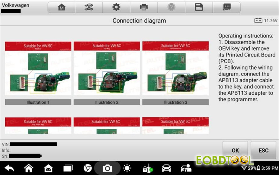 autel im508 im608 add vag mqb49 5c 5d key 8