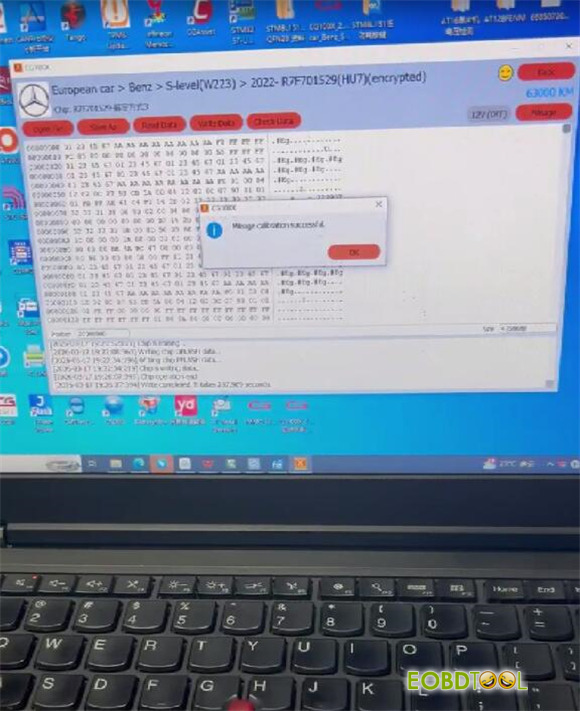cg100x benz s450l mileage calibration 8