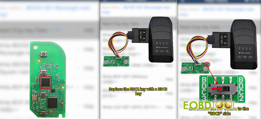 yanhua acdp2 copy bmw bdc2 encrypted key 10