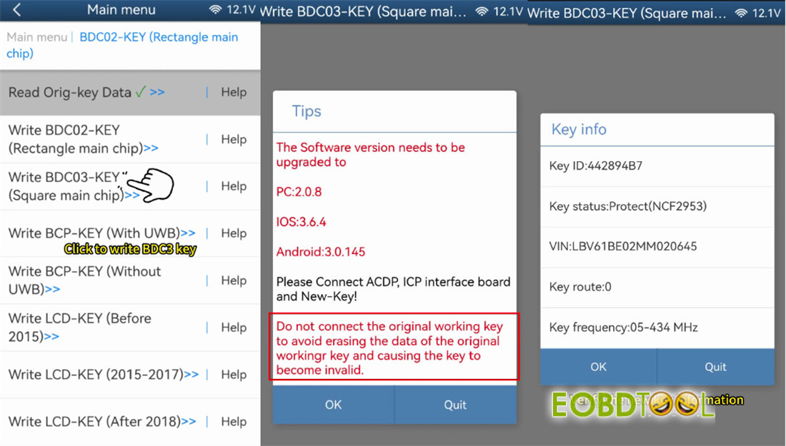 yanhua acdp2 copy bmw bdc2 encrypted key 11