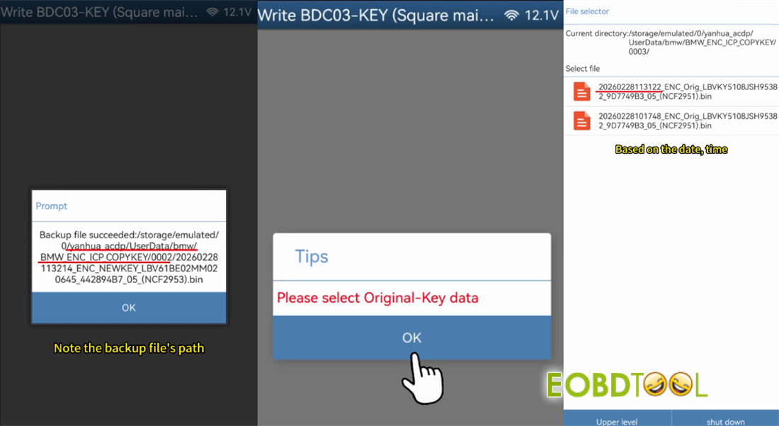 yanhua acdp2 copy bmw bdc2 encrypted key 12