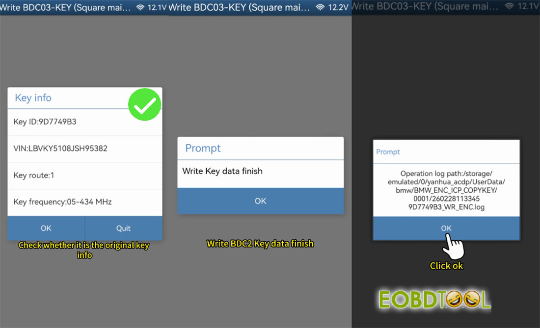 yanhua acdp2 copy bmw bdc2 encrypted key 13