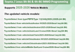 lonsdor k518 pro 2026 toyota 4a b6 add key 3