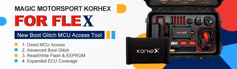 magic motorsport korhex boot glitch and mcu access tool for flex